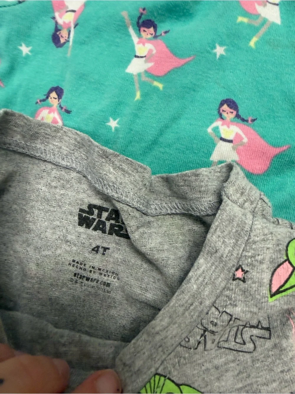 Star Wars Kids Pajama Set - Teal, White, Gray, Green, Purple, Gold